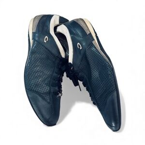 Alberto Guardiani Sneakers Mens size 44 usa 10.5 navy Snakeskin Leather Shoes